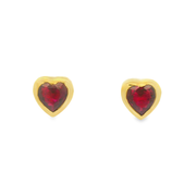 Golden Heart 18k Gold Plated Sterling Silver Earrings